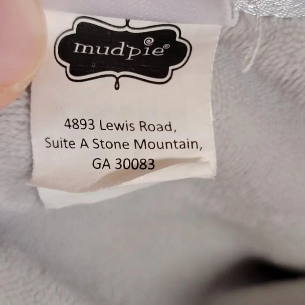 Mud Pie Mudpie Grey Elephant‎ Lovey Security Blanket Satin Lining Velour